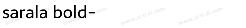 sarala bold字体转换